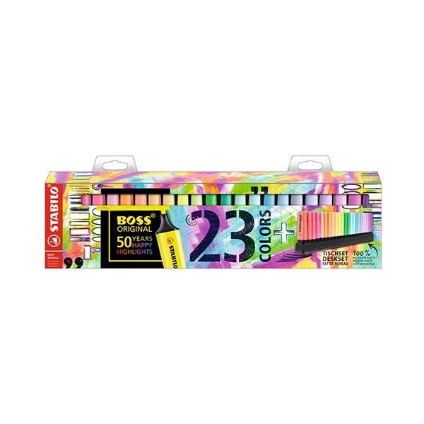 Peana De Marcadores Fluorescentes Stabilo Boss Original/ 23 Unidades/ Colores Surtidos
