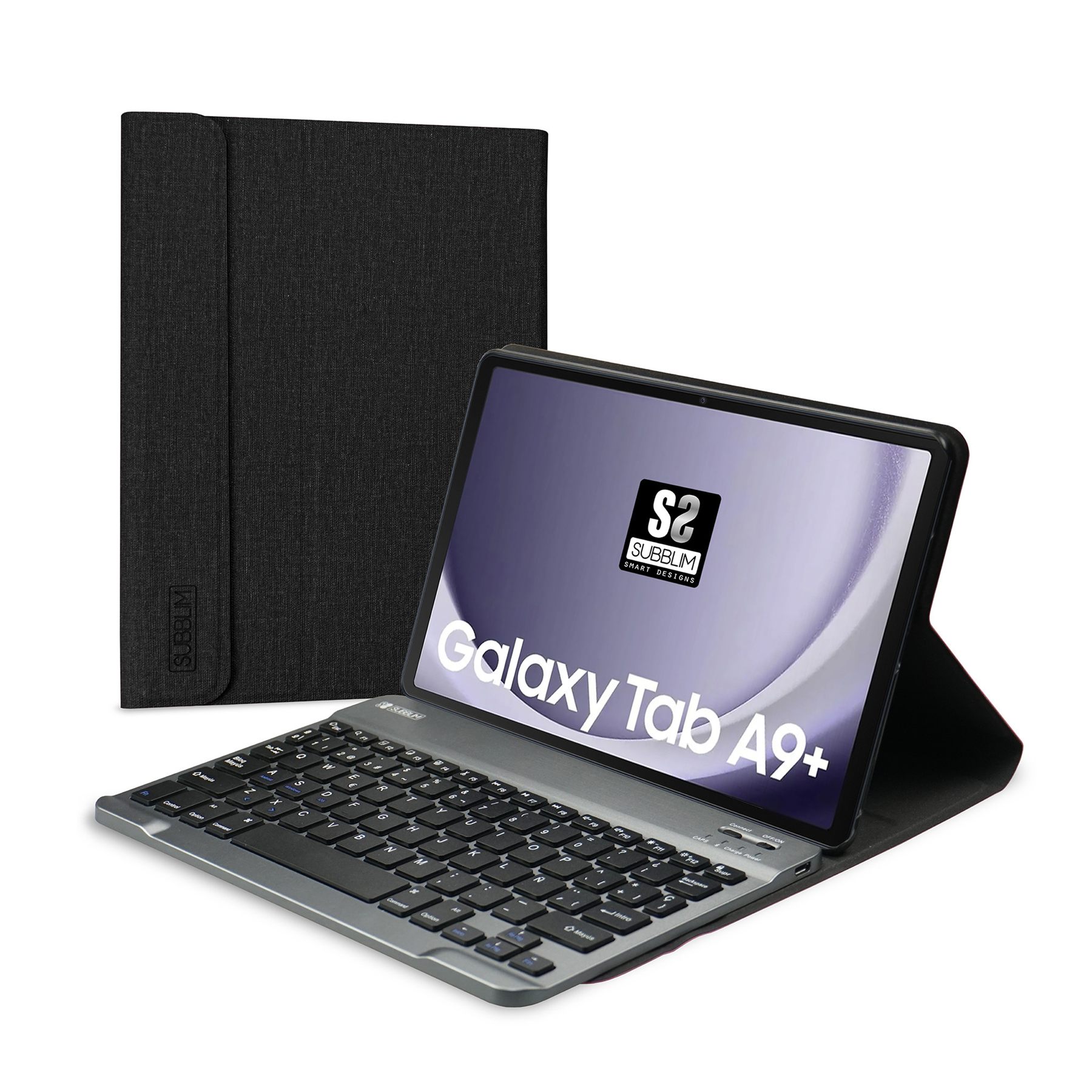 Funda Con Teclado Subblim Keytab Pro Bt Para Tablets Samsung Galaxy A9+/ Negra