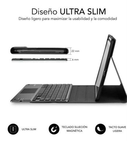 Funda Con Teclado Subblim Keytab Pro Bt Para Tablet Ipad 10.9" 10A Gen/ Negra