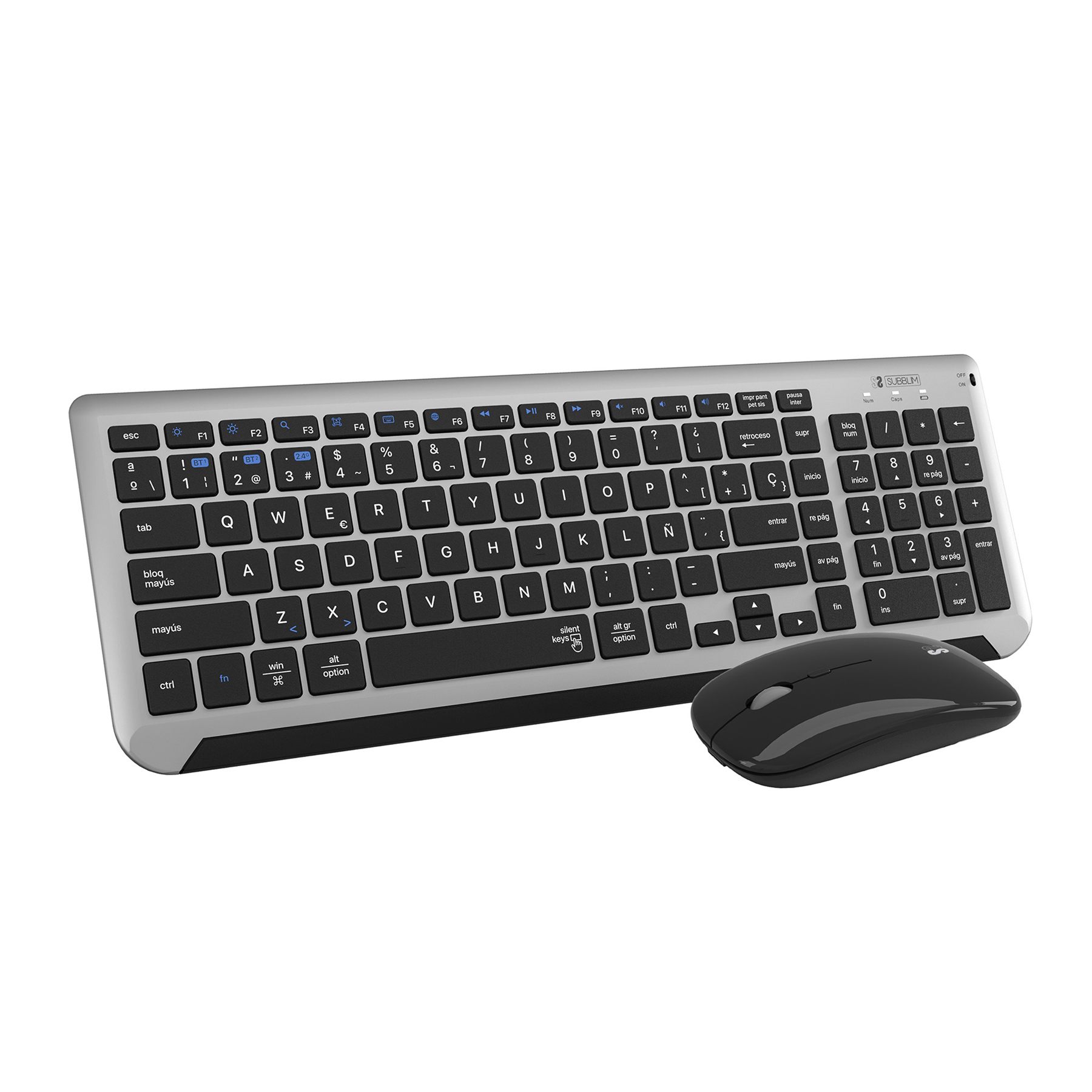 Teclado Y Ratón Inalámbrico Subblim Combo Dual Prestige Extendido