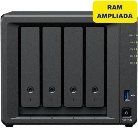 Nas Synology Diskstation Ds925+/ 4 Bahías 3.5"- 2.5"/ 32 GB DDR4/ Formato Torre