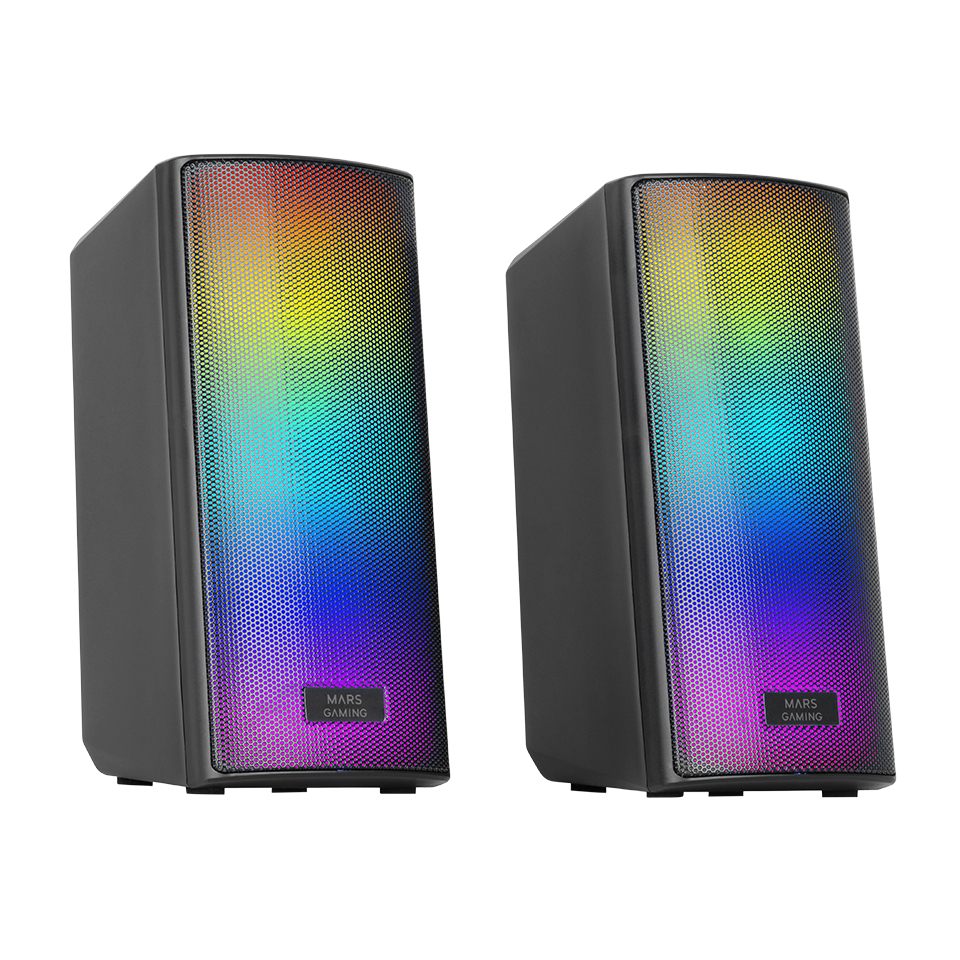 Altavoces Con Bluetooth Mars Gaming Msrgb2/ 15 W/ 2.0/ Negros
