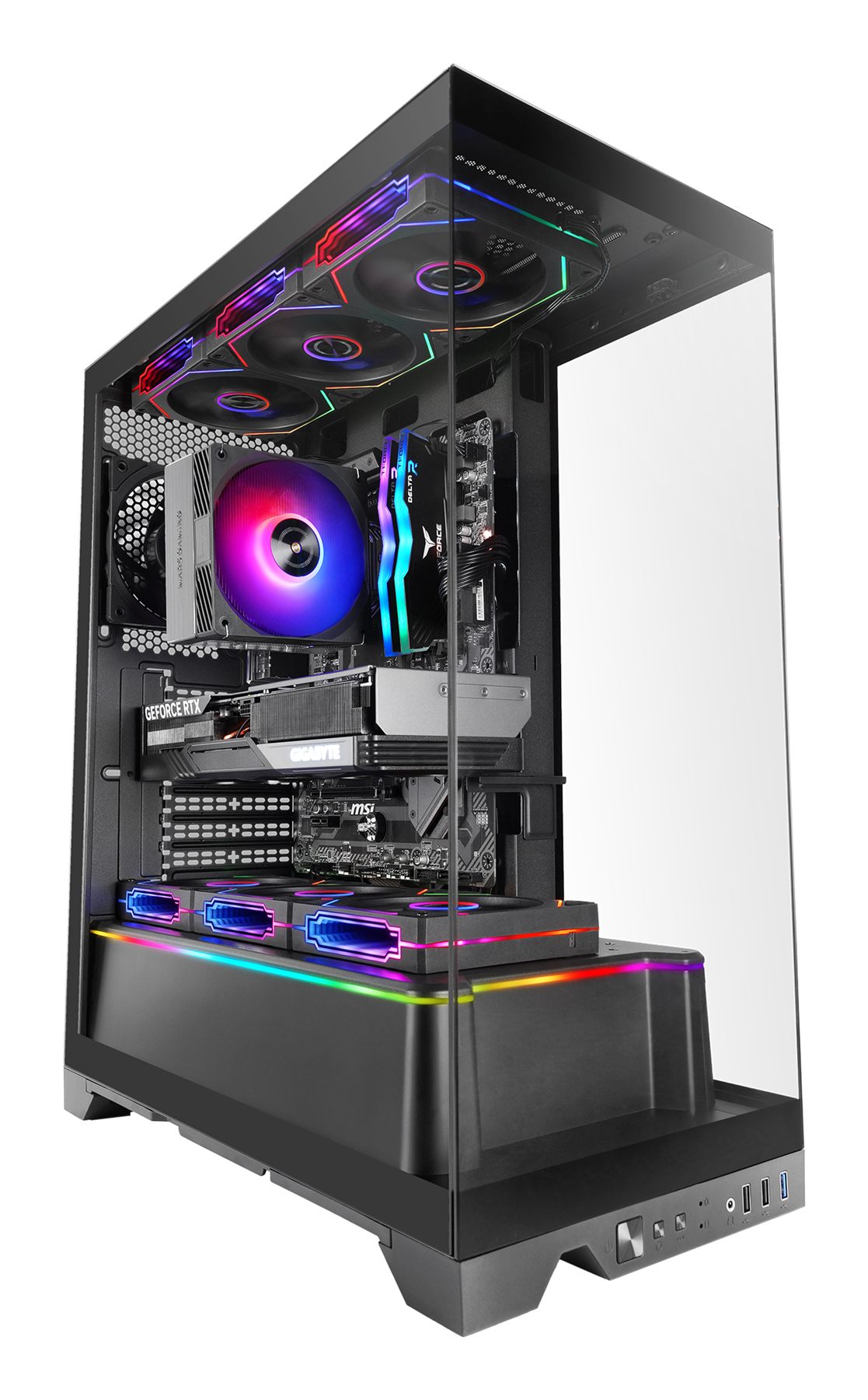 Caja Gaming Semitorre Mars Gaming Mc-Prisma