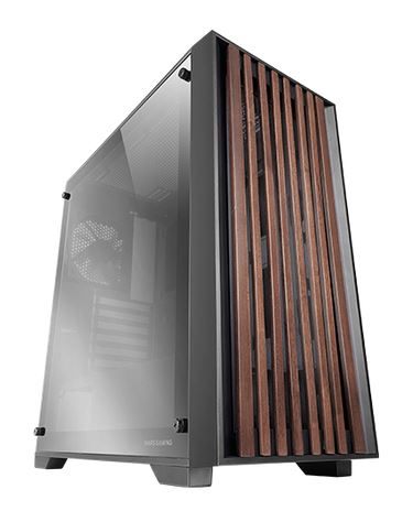 Caja Gaming Semitorre Mars Gaming Mc-Wood/ Cristal Cromado
