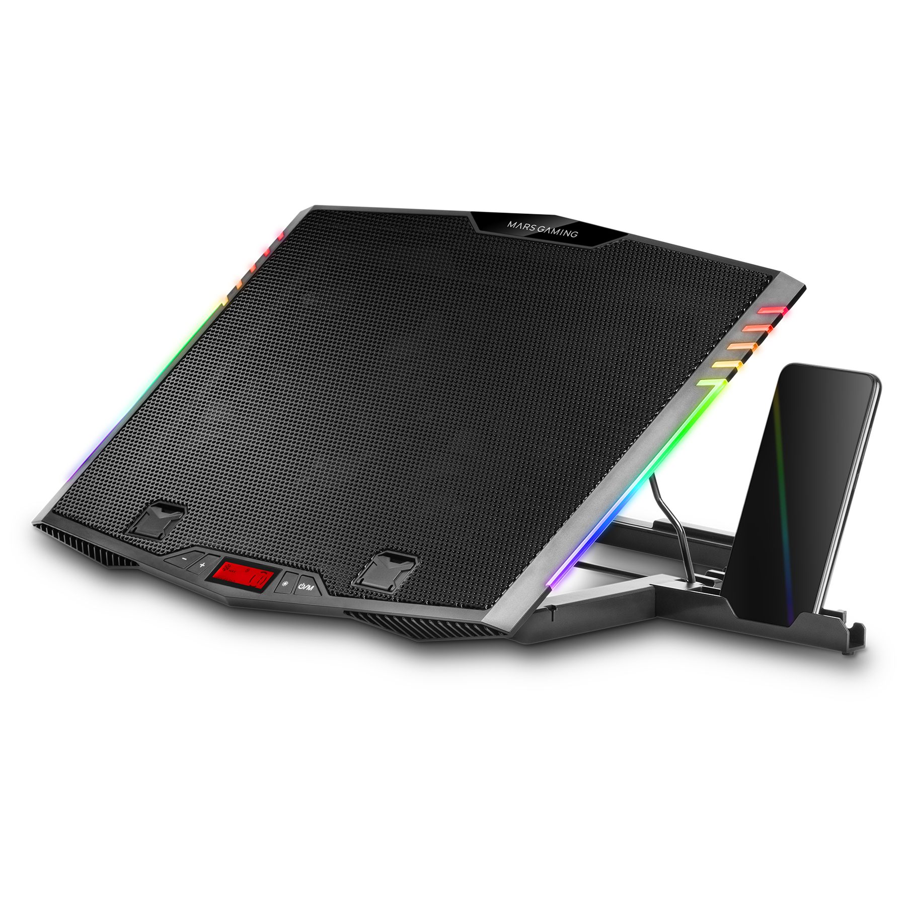 Soporte Refrigerante Mars Gaming Mnbc5 Para Portátiles Hasta 17.3"/ Iluminación Led