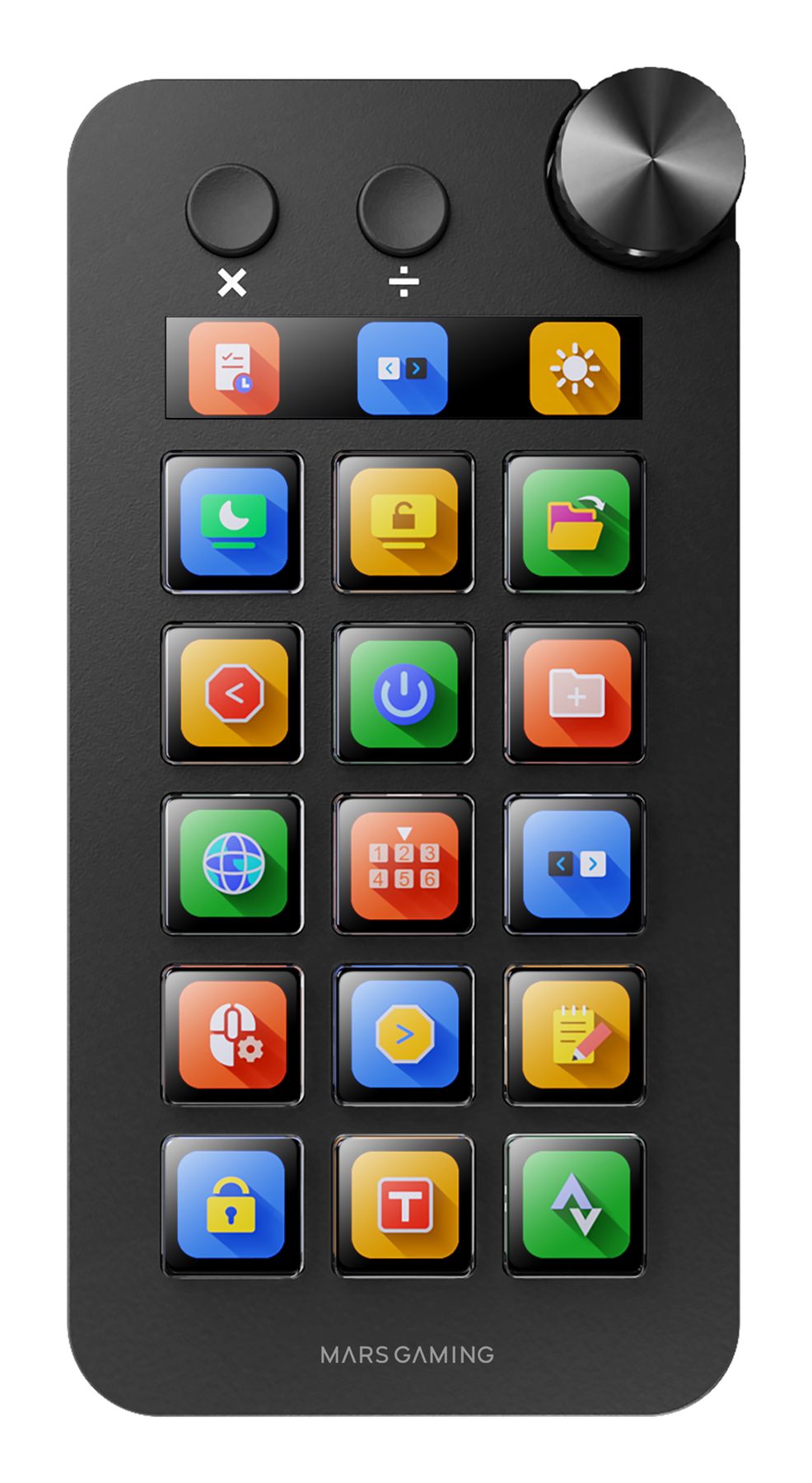 Control Deck Mars Gaming Msd-Neo/ 15 Teclas Lcd/ 1 Rueda/ 2 Botones/ Negro