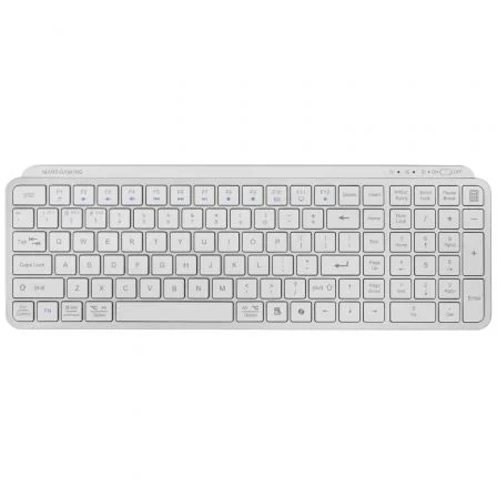 Teclado Compacto Inalámbrico Mars Gaming Mk-Silenkeys/ Blanco