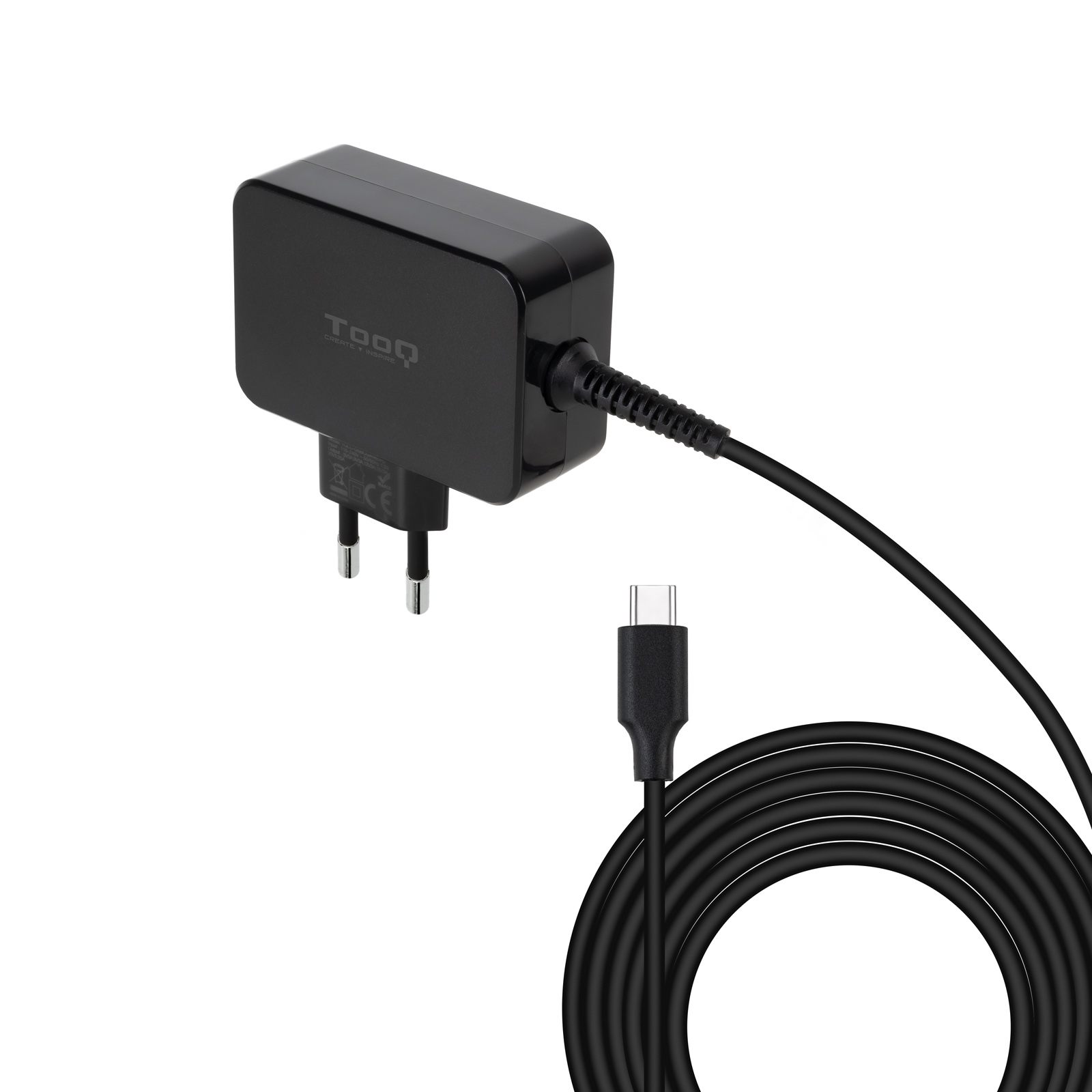 Cargador De Portátil Gan Tooq Tqlc-Usbcgan65pd USB Tipo-C/ 65 W/ Automático/ Voltaje 5-20V