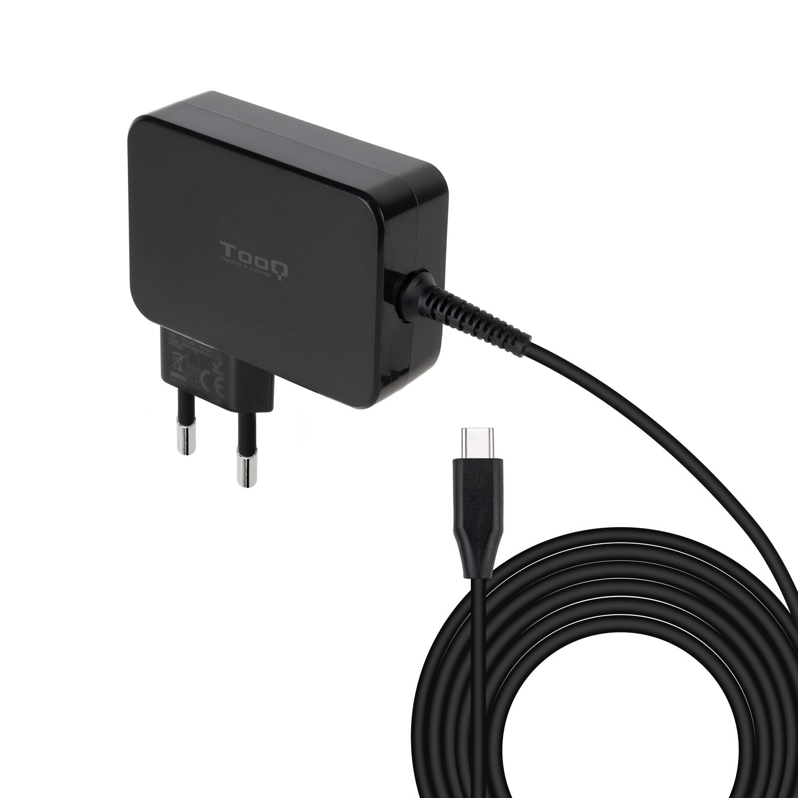 Cargador De Portátil Gan Tooq Tqlc-Usbcgan90pd/ 1Xusb Tipo-C/ 90 W/ Automático/ Voltaje 5-20V