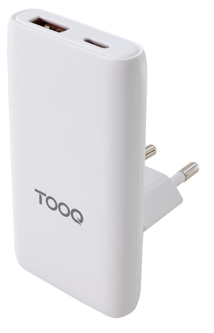 Cargador De Pared Universal Gan Para Viaje Tooq Tqwc-Gansl65w1a1c/ 1Xusb Tipo-C/ 1Xusb/ 65 W