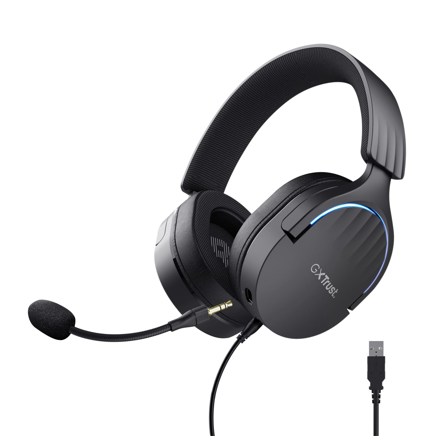 Auriculares Gaming Con Micrófono Trust Gaming Gxt 490 Fayzo/ USB 2.0/ Negros