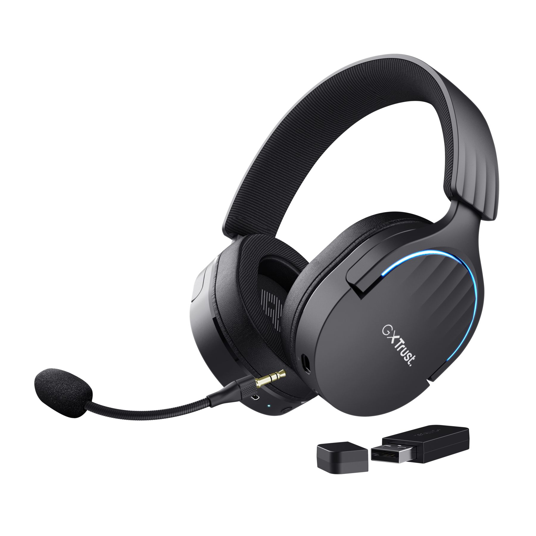 Auriculares Gaming Inalámbricos Con Micrófono Trust Gaming Gxt 491 Fayzo/ Bluetooth/ Jack 3.5/ Negros