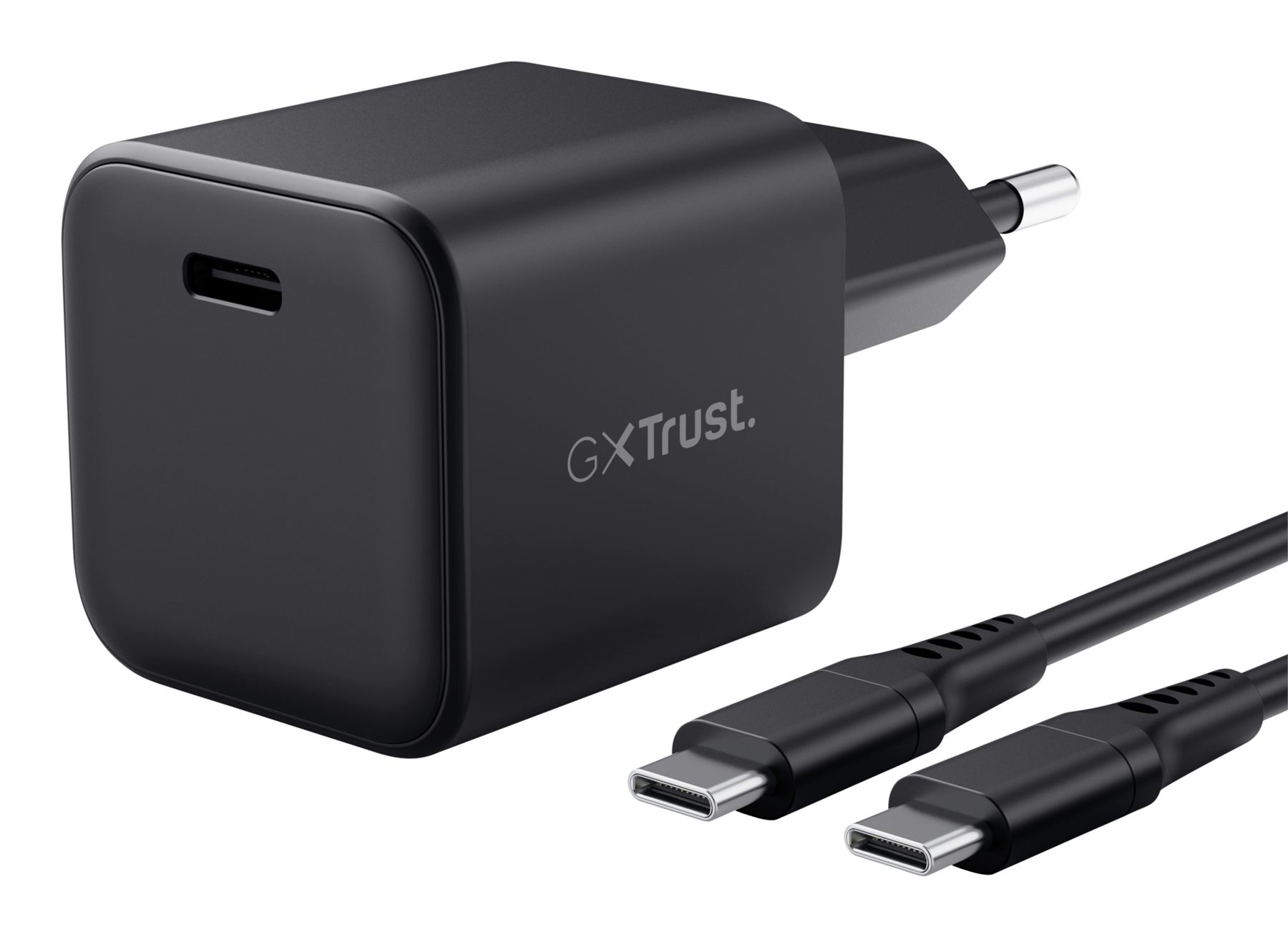 Cargador De Pared Gan Trust Gaming Gxt 1258 Switch 2/ 1Xusb Tipo-C/ Incluye Cable USB Tipo-C/ 65 W