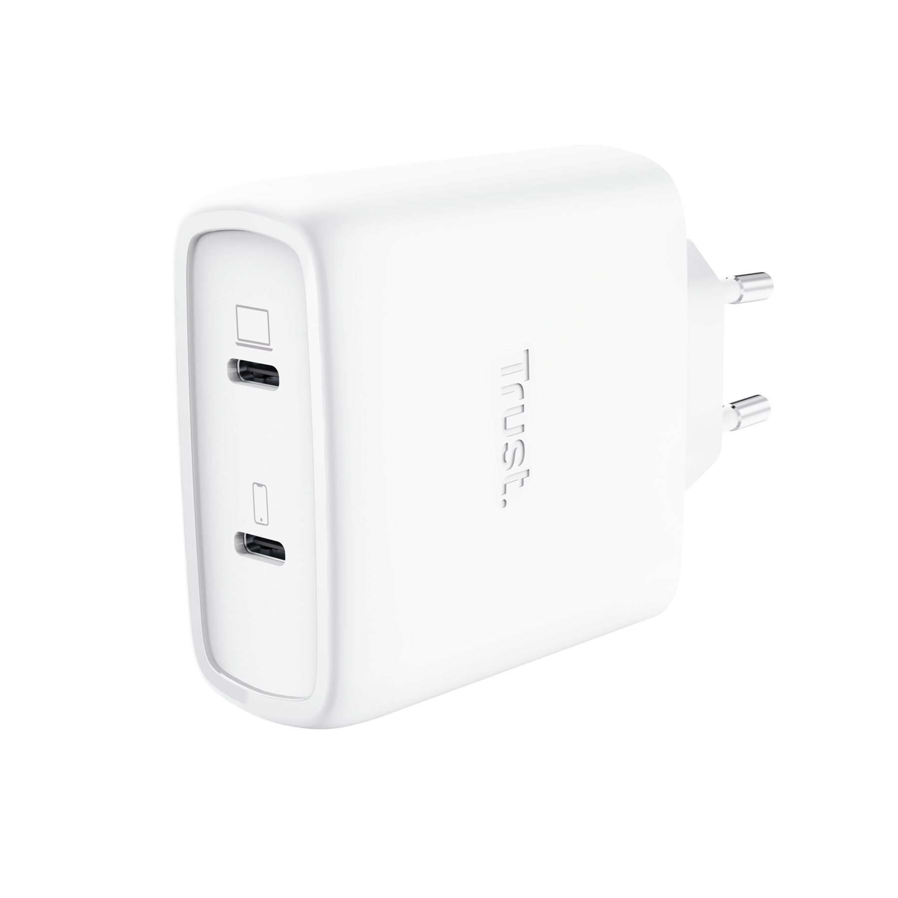 Cargador De Pared Gan Trust Maxo 65 W 25526/ 2Xusb Tipo-C/ Incluye Cable USB Tipo-C/ 65 W