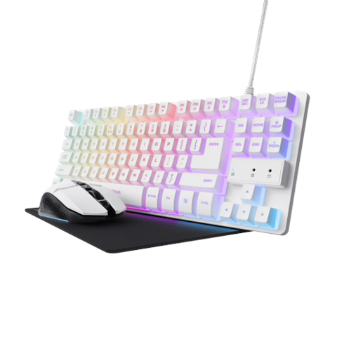 Pack Gaming Trust Gaming Gxt 794W/ Teclado Rgb + Ratón Rgb + Alfombrilla