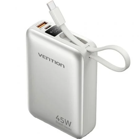 Powerbank 20000Mah Vention Fhgn0/ 45W/ Beige/ Incluye Cable Usb Tipo-C