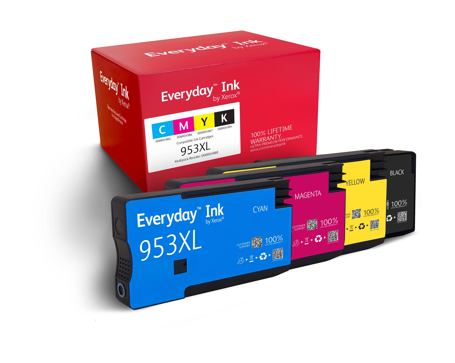 Cartucho De Tinta Compatible Xerox 006R04988 Compatible Con Hp 953Xl Multipack/ 1600 Páginas/ Negro/ Cian/ Magenta/ Amarillo