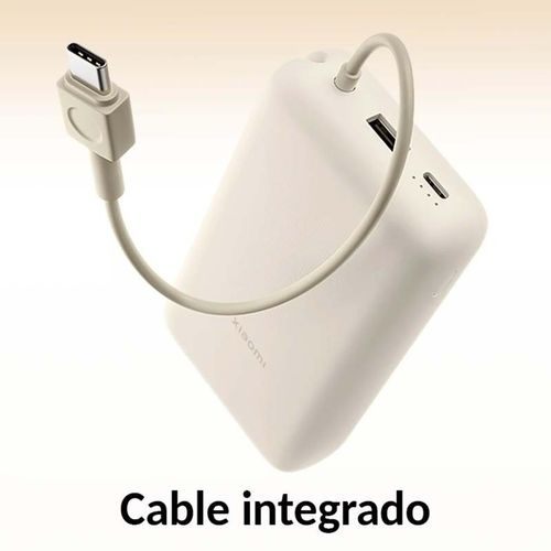 Powerbank 20000Mah Xiaomi 33W Power Bank Integrated Cable/ 33W/ Beige/ Incluye Cable Usb Tipo-C