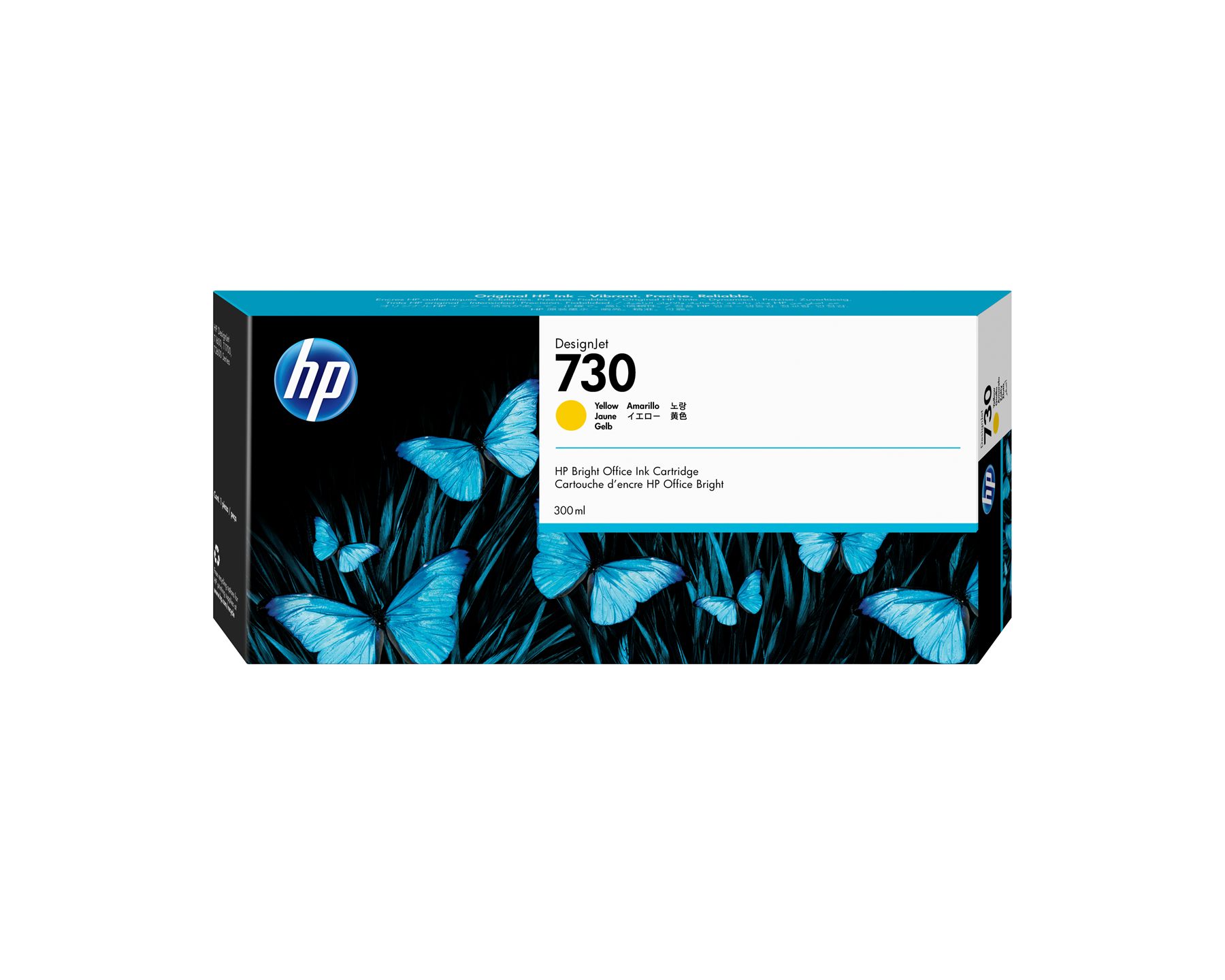 HP P2V70A Cartucho De Tinta Hp Designjet 730 Amarillo De 300 Ml