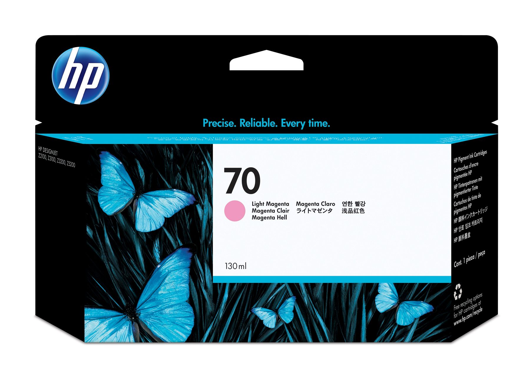 HP C9455A Cartucho De Tinta Hp 70 Magenta Claro De 130 Ml