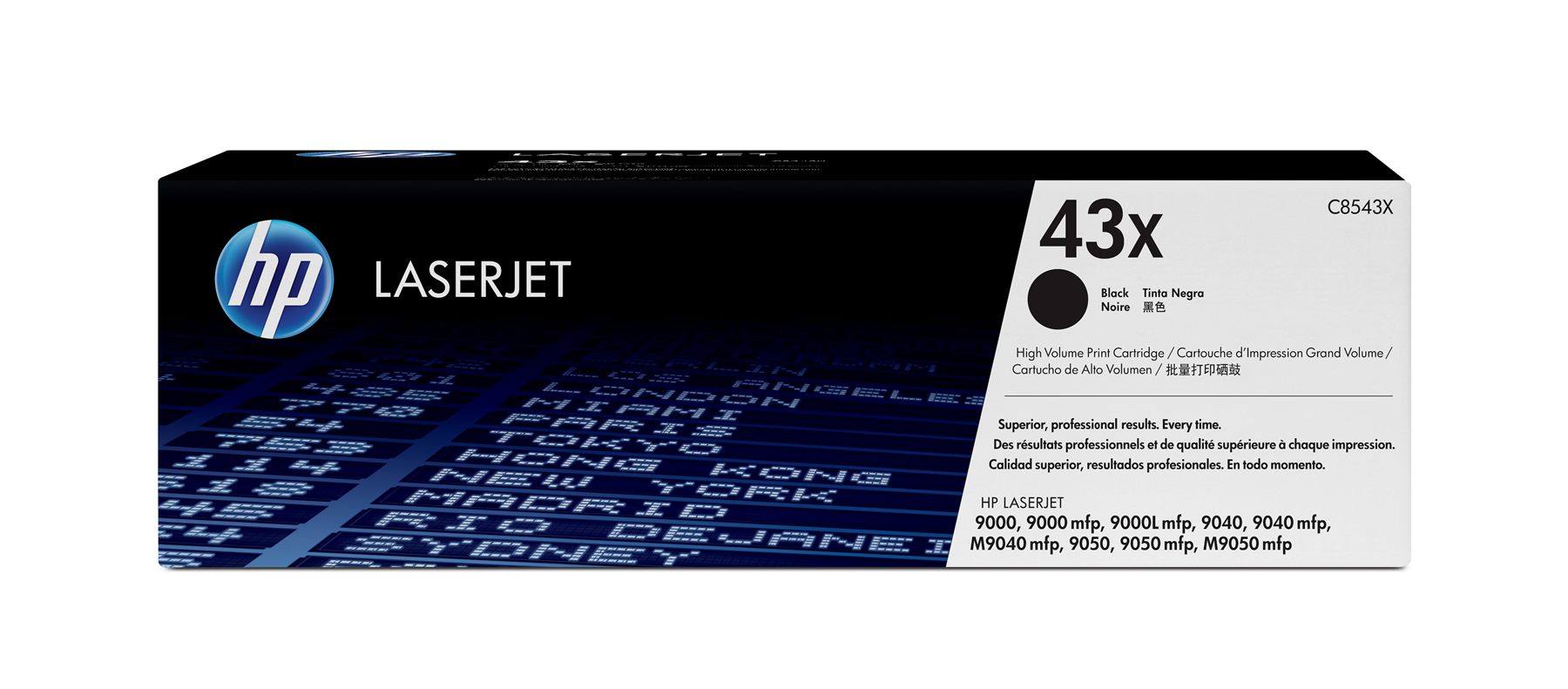HP C8543X Cartucho Original De Tóner Negro De Alto Rendimiento Hp 43X Laserjet