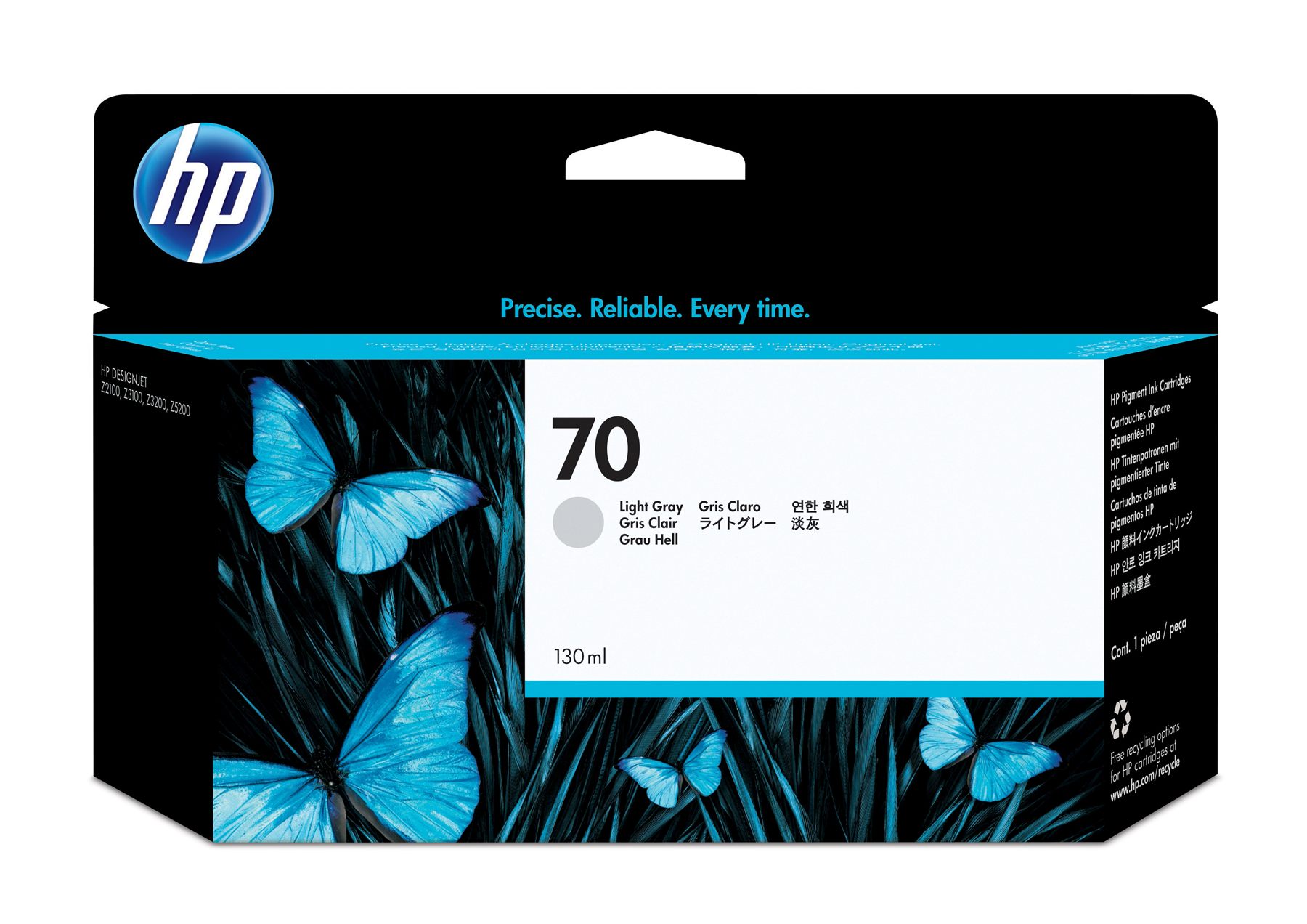 HP C9451A Cartucho De Tinta Designjet Hp 70 Gris Claro De 130 Ml