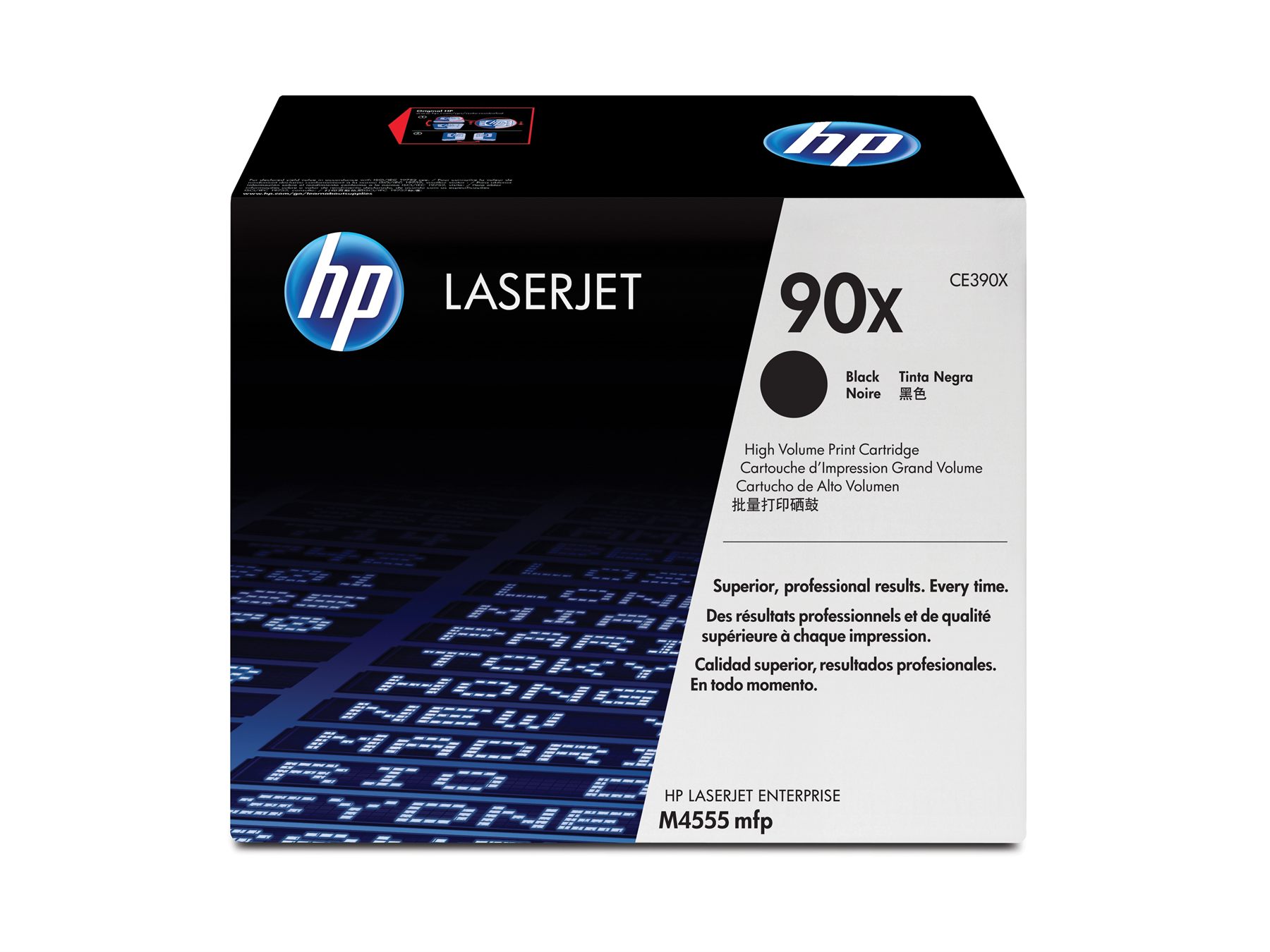 HP CE390X Cartucho De Tóner Original Laserjet Hp 90X De Alta Capacidad Negro