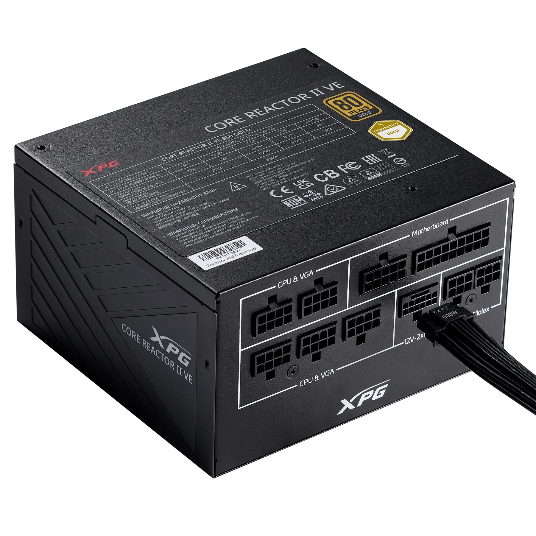 Xpg 75261413 650 W, 47Hz-63 Hz, Intel Atx 12V V3.1, Oro, 140 X 150 X 86 Mm, 120 Mm Fdb