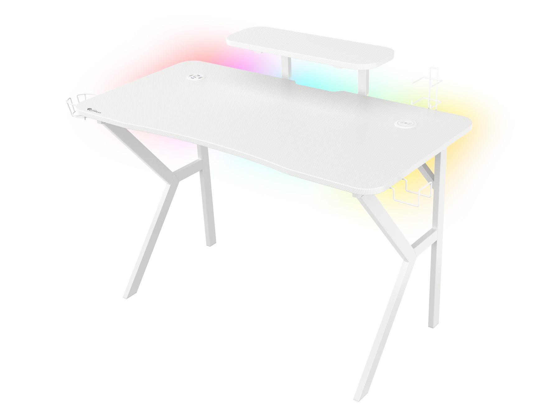 Genesis NDS-1802 120 X 60 X 75 / 60 X 20 Cm, Max. 60 Kg / 12 Kg, Steel/Mdf, USB, 18 Kg, Blanco