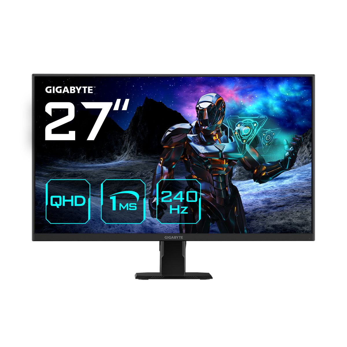 Gigabyte 20VM0-GS27QXBI-2EKR Gs27q X Monitor Gaming 27" QHD - 2560 X 1440, 240Hz, 1Ms, 300 Cd/M², Freesync Premium Pro, Hdr Ready, HDMI 2.0, DisplayPort 1.4