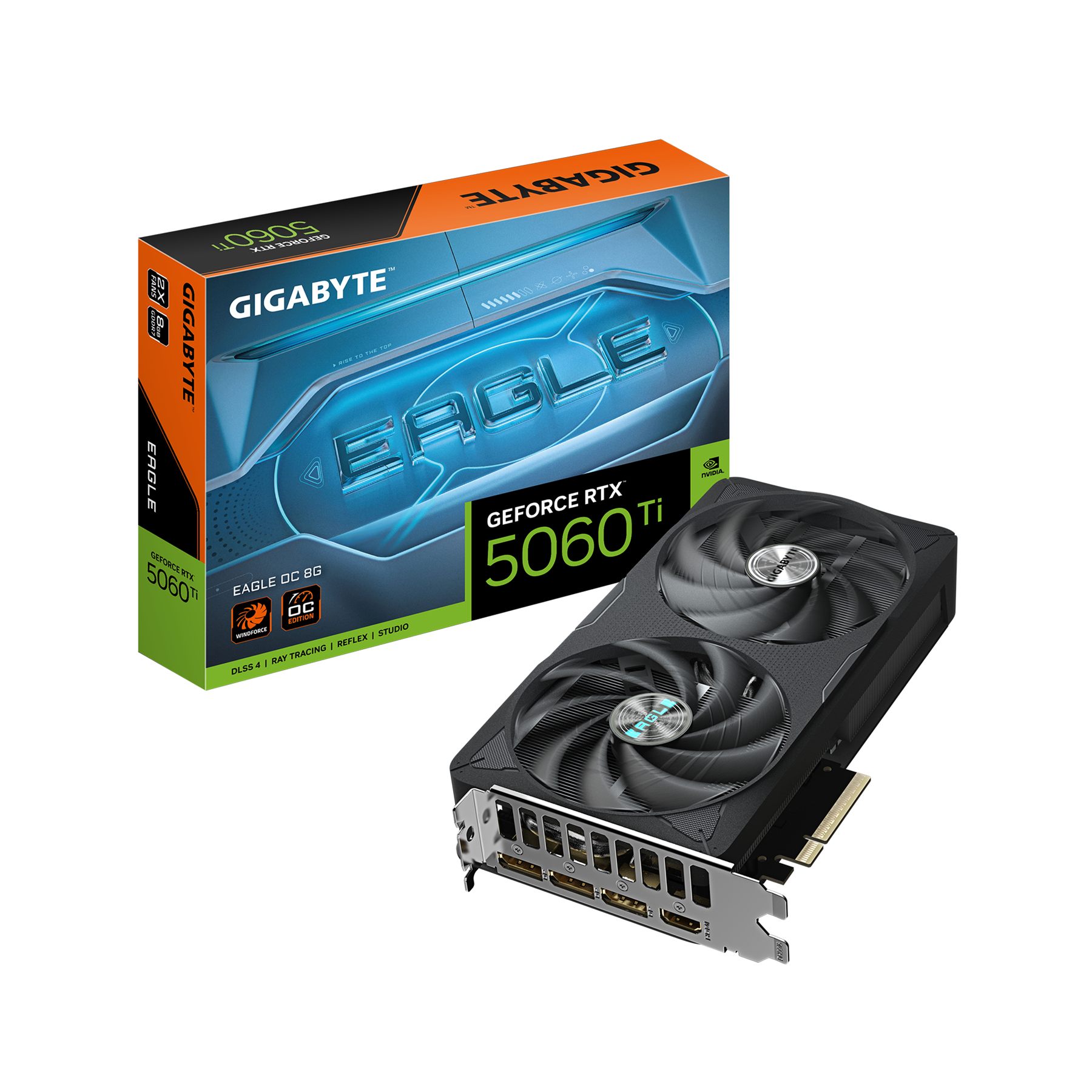Gigabyte 9VN506TEO8-00-G10 GeForce RTX 5060 Ti Eagle Oc 8G Tarjeta Gráfica – 8 GB GDDR7, 128 Bits, Pci-E 5.0, 2617 MHz Frecuencia Del Núcleo, 3 X DisplayPort, 1 X HDMI, Gv-N506teagle Oc-8Gd