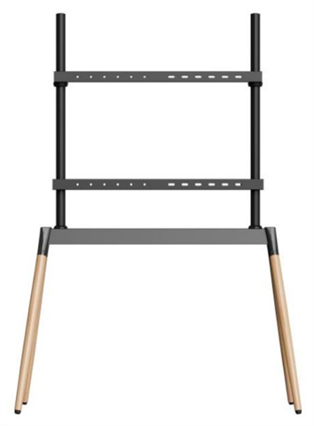 Gembird TVS-86F-01-BK Soporte De Suelo Para Tv, 55" - 86", Negro/Madera