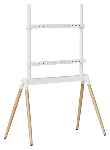 Gembird TVS-86F-01-W Soporte De Suelo Para Tv, 55" - 86", Blanco/Madera