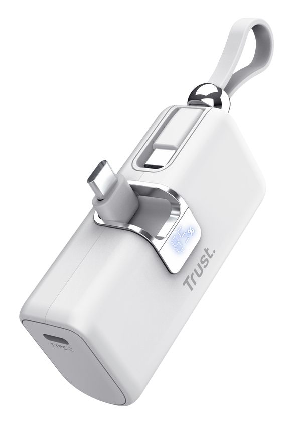 Powerbank 5000 Mah Trust Pacto 26105/ 18 W/ Blanca