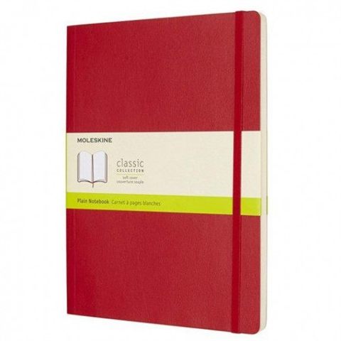 Libreta Clasica Tapa Blanda Rojo Escarlata Xl (19X25cm) Lisa Moleskine Qp623f2