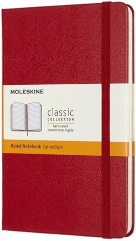 Libreta Clasica Tapa Dura Roja M (11,5X18cm) Rayada Moleskine Qp050f2
