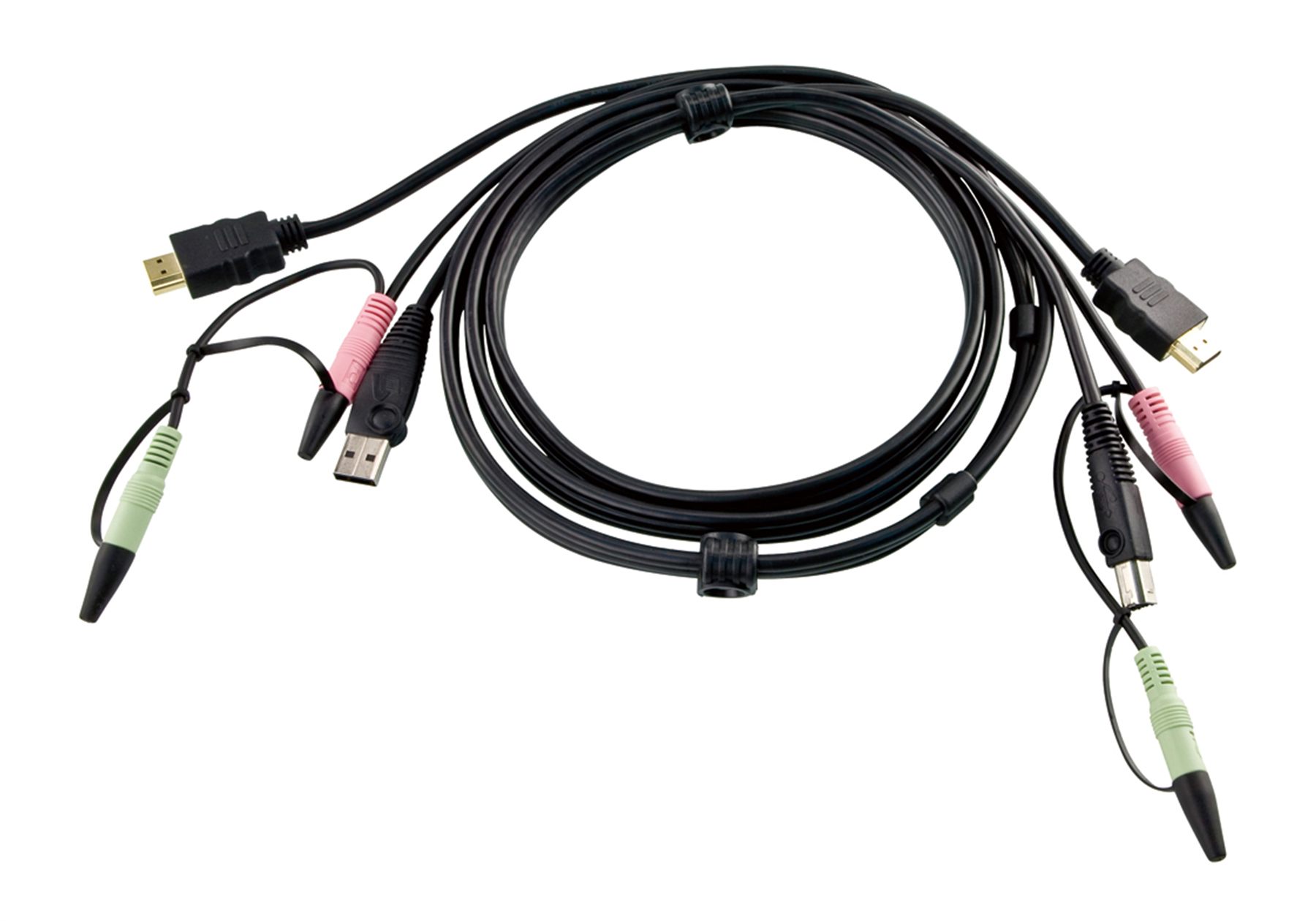 Aten 2L-7D02uh Cable Para Video, Teclado Y Ratón (Kvm) 1,8 M Negro