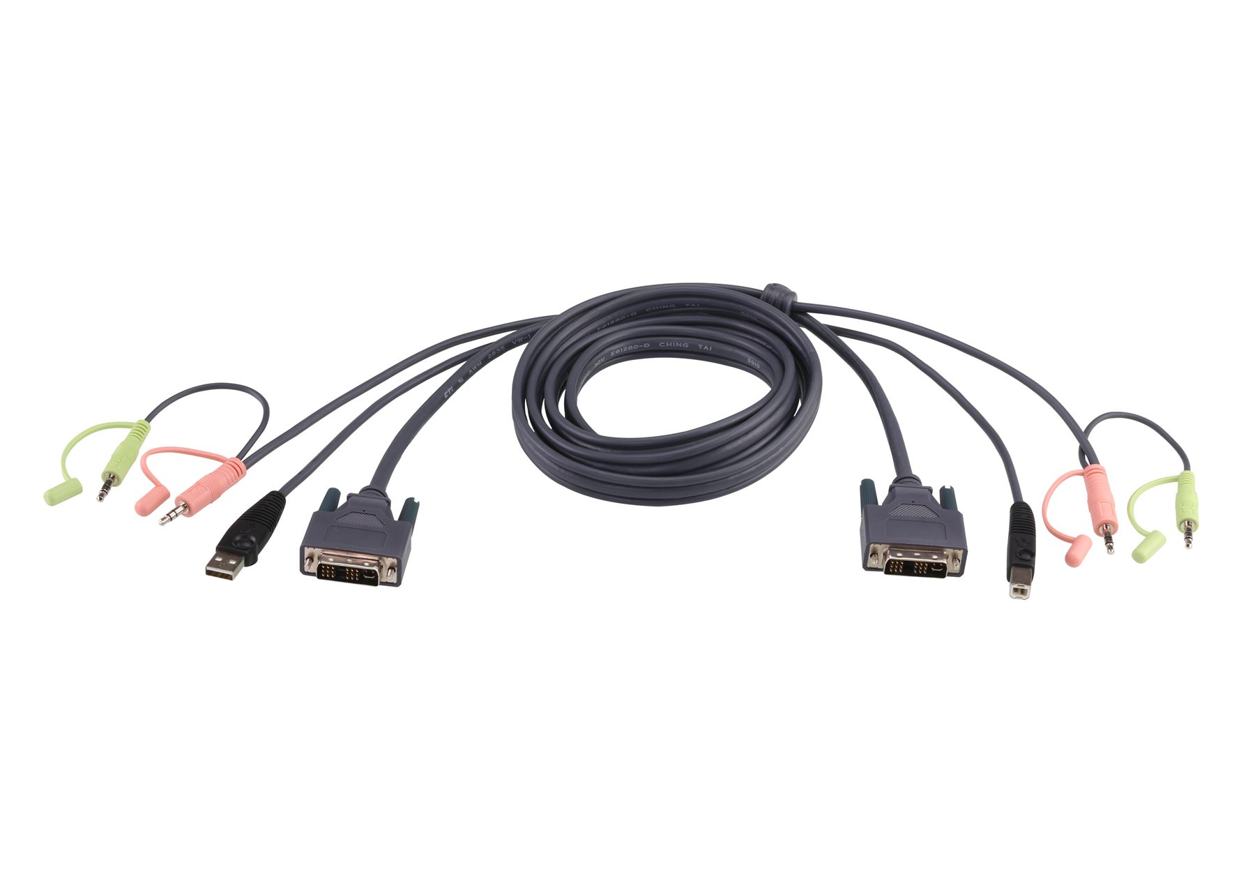 Aten Cable Kvm Dvi-I Single Link USB De 1,8 M (2L-7D02ui) Compatible Con (Extensores Ke* Y Switches Cs1*)