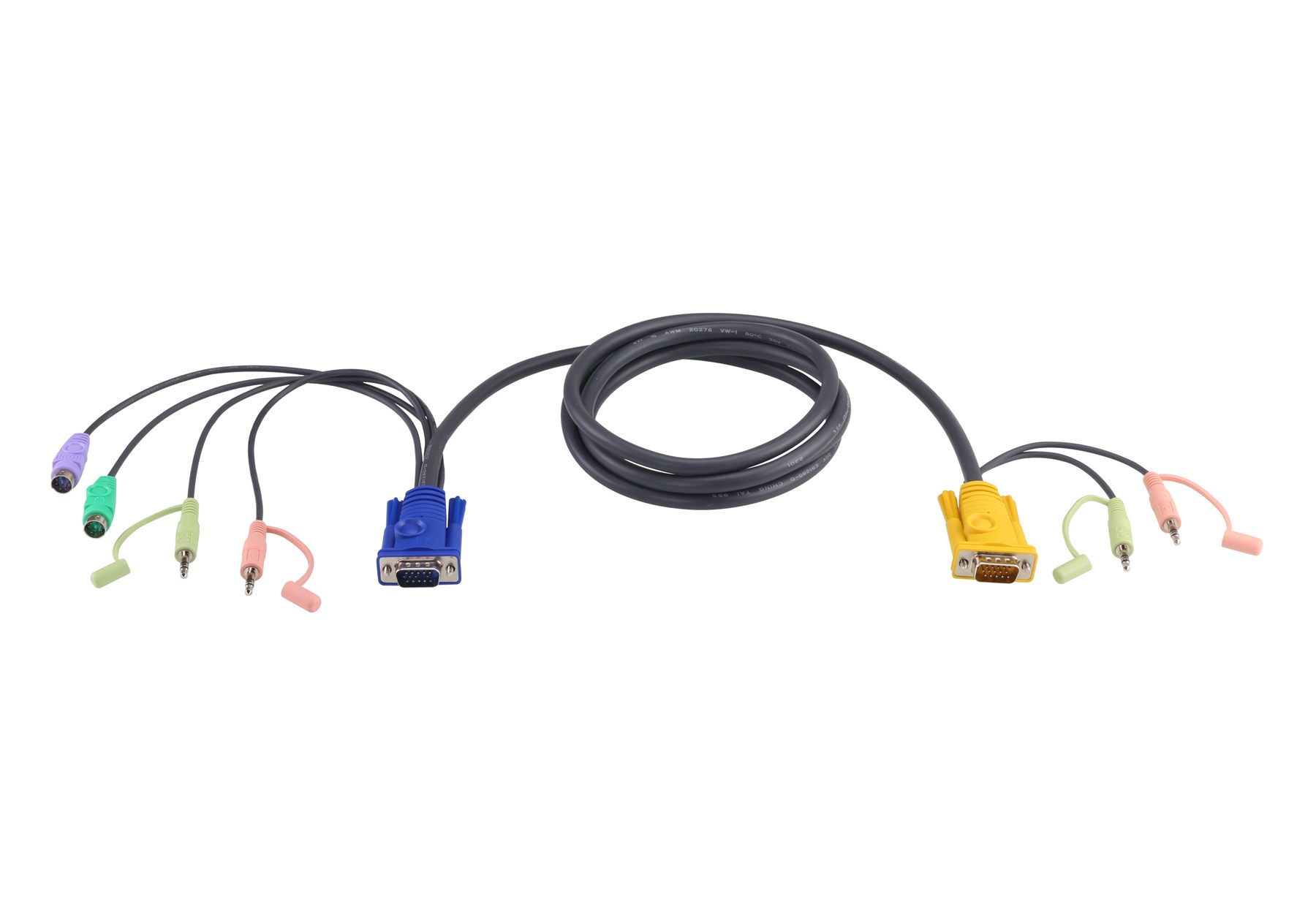 Aten Cable Kvm Ps/2 Con Audio Y Sphd 3 En 1 De 1,8 M (2L-5302P)