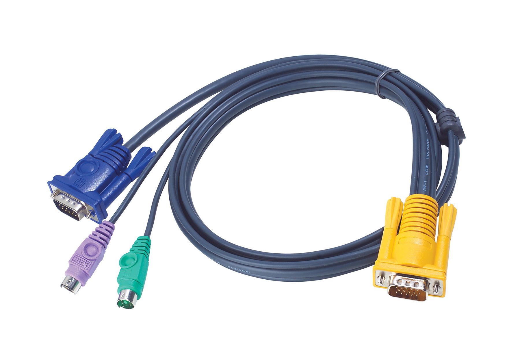 Aten Cable Kvm Ps/2 Con Sphd 3 En 1 De 1,8 M (2L-5202P) Compatible Con Consolas (Cl1000* / Cl5708*)