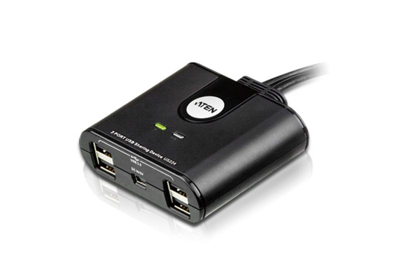 Aten Switch De Periféricos USB 2.0 De 2 X 2 Puertos (Us224-At)(Cp20)