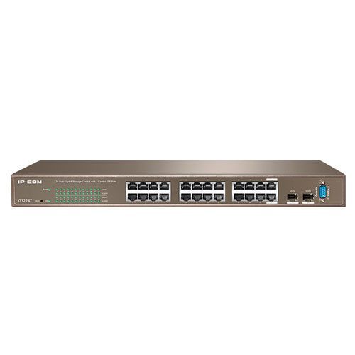 Ipcom Full Management Switch G3224t 24-Ports Gigabit L2 Management Switch With 2 Combo Sfp Ports,1 Console Port (G3224t)