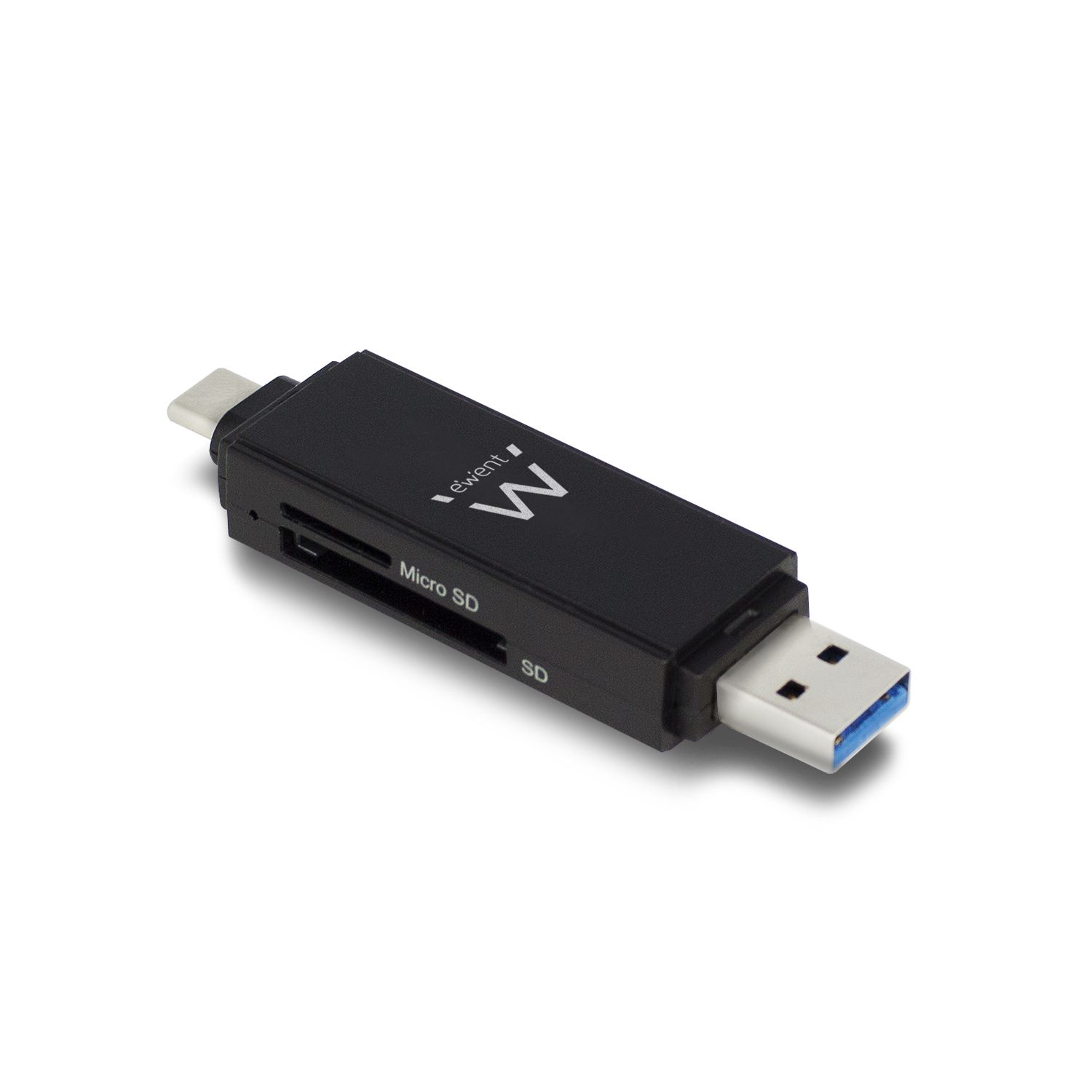 Ewent Ew1075 Lector De Tarjeta USB 3.2 Gen 1 (3.1 Gen 1) Type-A/Type-C Negro