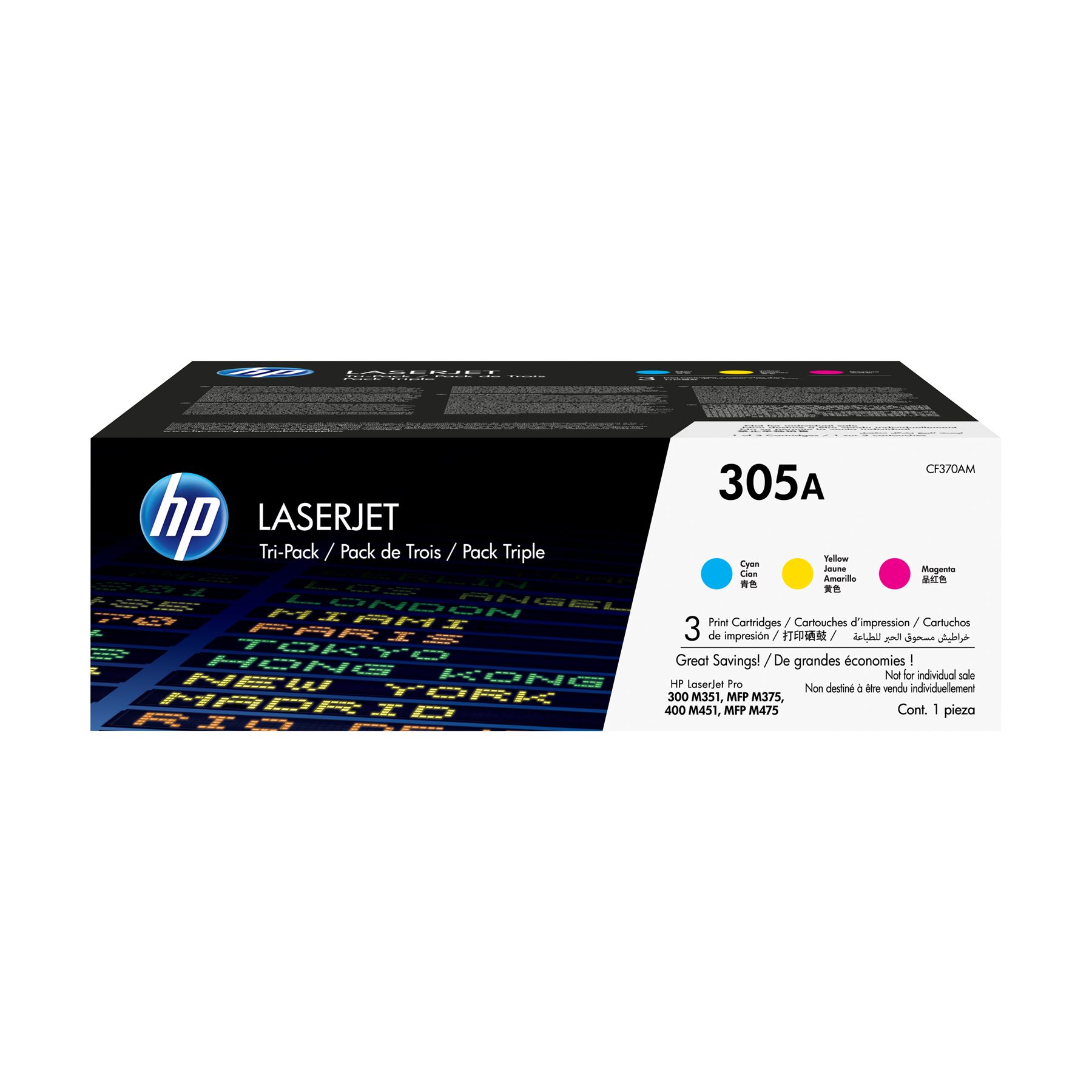 Hp 305A Toner Hp305a Tricolor (Cf370am)