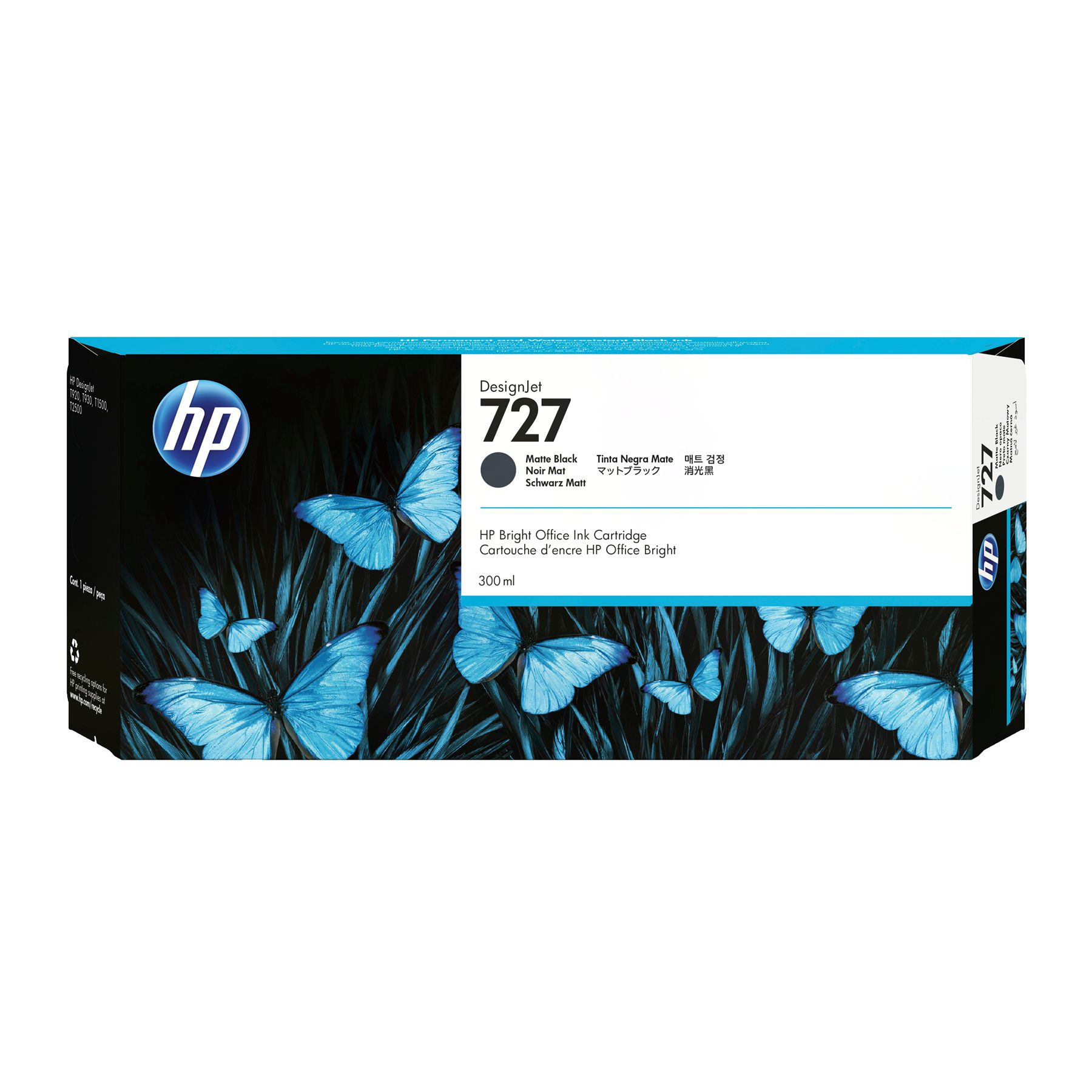 Hp 727 Cartucho De Tinta Hp727 Negro (C1q12a)