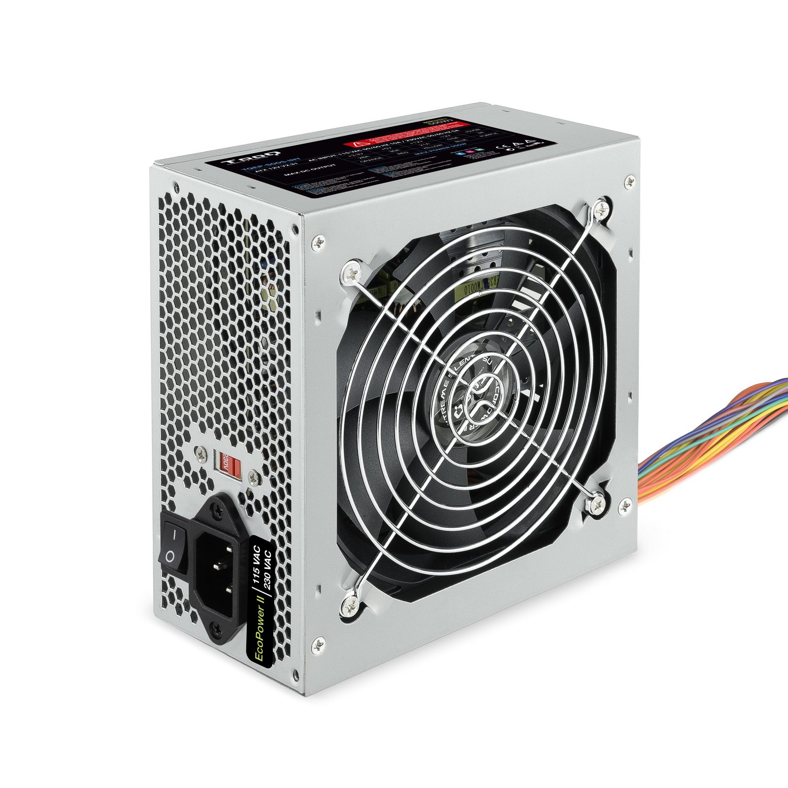 Tooq Tqep-500S-Int Unidad De Fuente De Alimentación 500 W 24-Pin Atx Atx Plata
