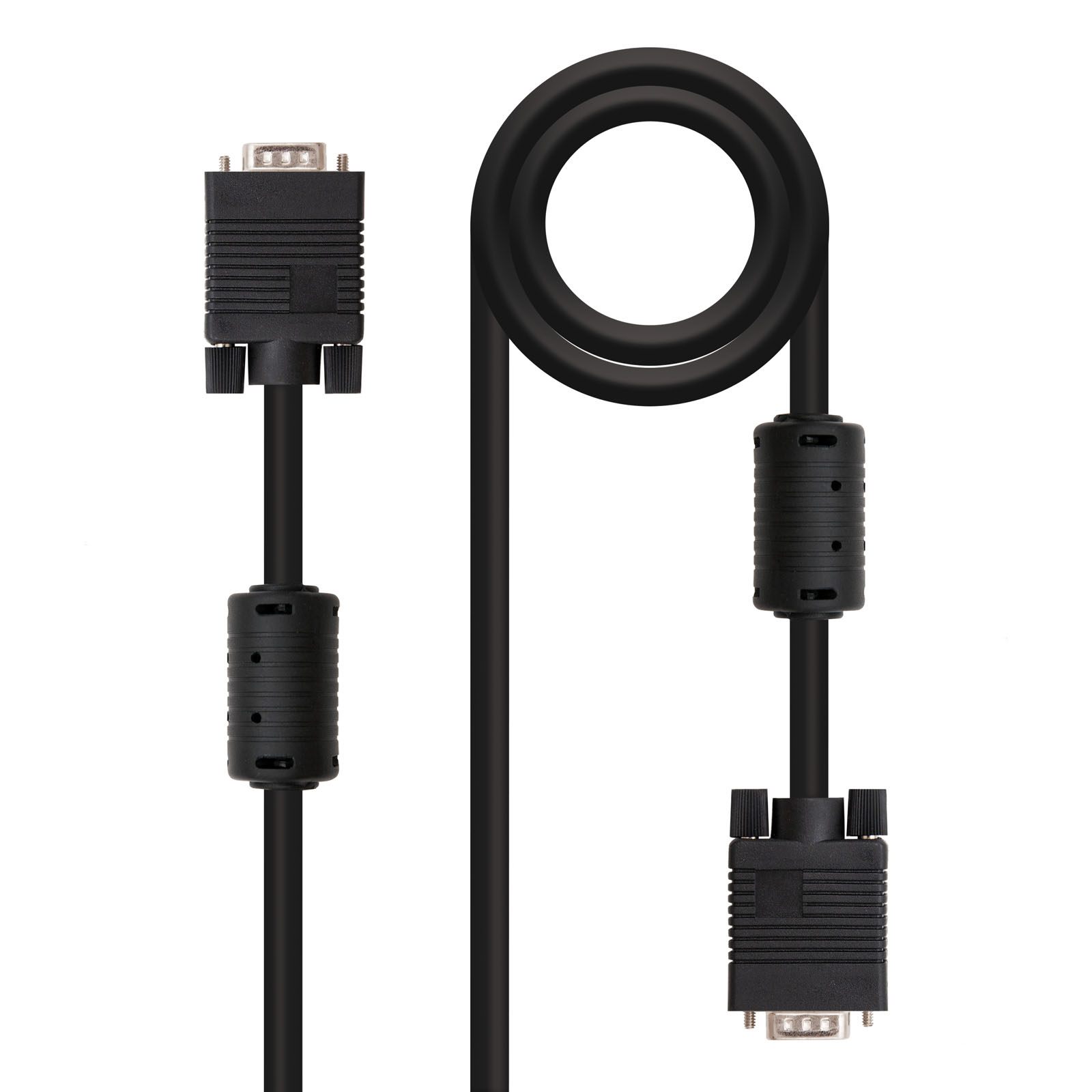 Nanocable Cable Svga Con Ferrita, Hdb15/M-Hdb15/M, 15 M