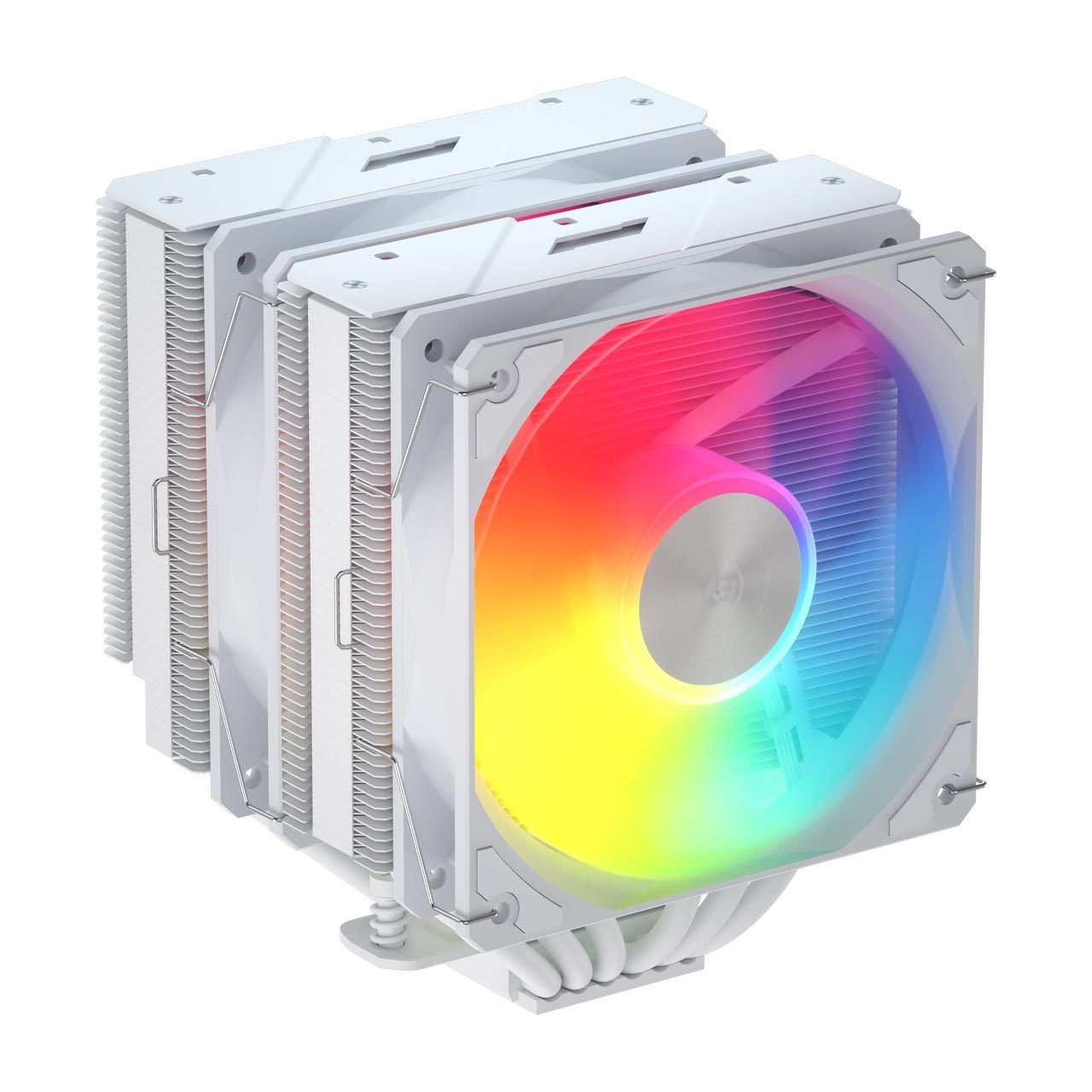 Fsp Refrigeraciones De Aire Intel Lga 1851/1700/1200 AMD Am4/Am5 120 Mm White Top Cover High-Performance Quiet Pwm Argb Fan