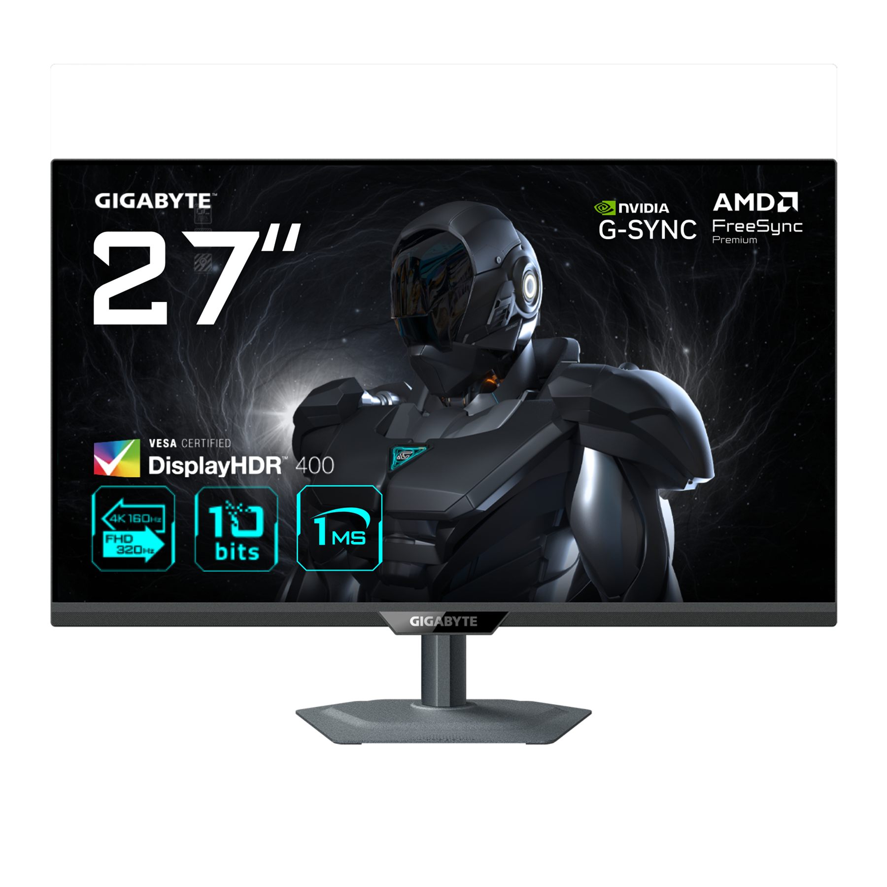 Monitor Gigabyte 27" G27u,Ss IPS,3840X2160,0.155Pp,1000:1,1Ms,160Hz,2Hdmi+1Dp+Usb2.0,Ajuste Altura