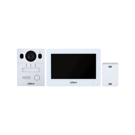 (Dhi-Ktx01(F)/Dhi-Vto2003f/Dhi-Vth5123h-W-S2) Dahua Kit Videoportero Para Instalacion Empotrada, 2 Hilos, Ip65, Ik07
